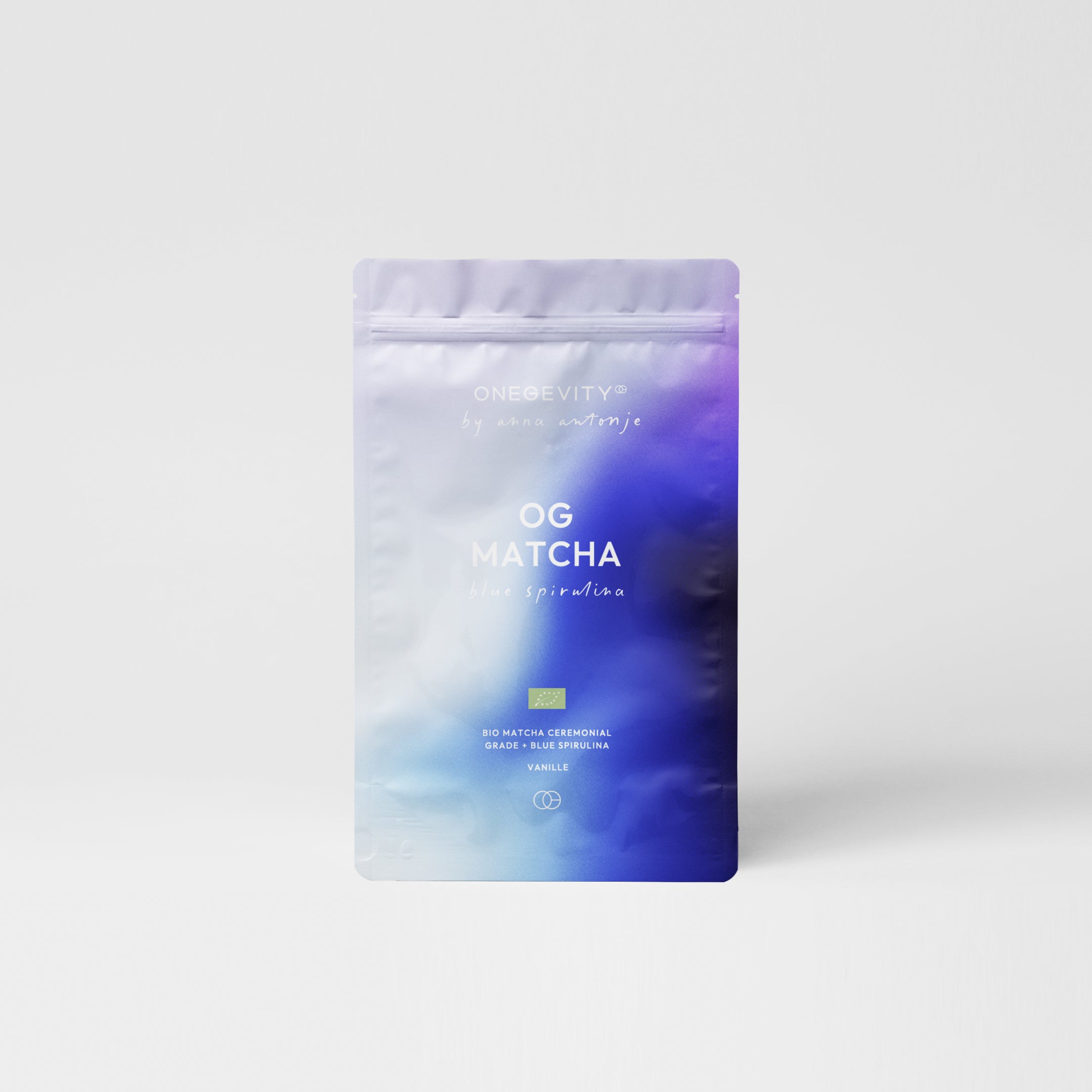 Blue Matcha Rave Blue Matcha by Anna Antonje | Vanille & Blue Spirulina | Onegevity